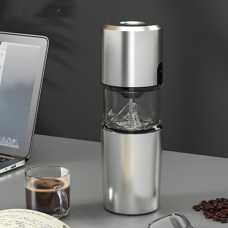 Portable Coffee Machine With Bean Grinder - Makes Great Coffee For One!