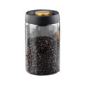 Coffee Bean Storage Container Airtight Lid Sealed with Press-Down Vacuum Borosilicate Glass Coffee Canister Food Storage Coffee Bar for Ground Coffee Tea Beans Spices (Large - Clear)