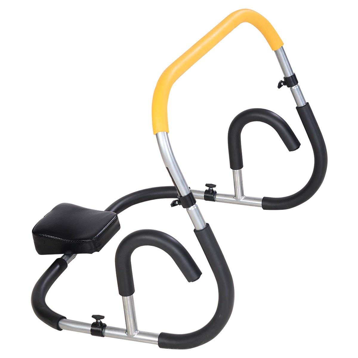 RIVALLYCOOL Fitness Crunch Portable Ab & Sit up Training Assistant Trainer Exercise Workout Abdominal Machine for Home Gym (Yellow)